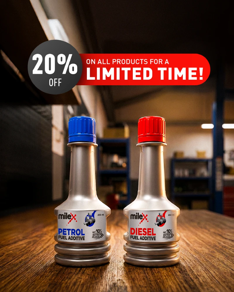 20% Limited Offer on All Products, Milex Global Fuel Additives